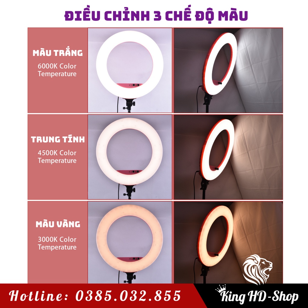 Đèn phun xăm chuyên dụng livestream, nối mi, make up, chụp ảnh chuyên nghiệp hàng cao cấp