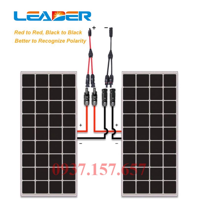 Jack MC4 Y2,Y3,Y4, MC4 đấu song song Y2, Y3, Y4 điện áp 1000V hãng Leader