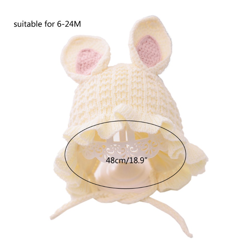 Nón Len Tai Thỏ Dễ Thương Giữ Ấm Mùa Đông Dành Cho Bé Gái