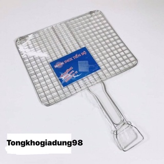 Vỉ nướng inox Tiến Độ cao cấp ,kẹp nướng thịt ,cá kích thước 18x24 cm -24x28 cm