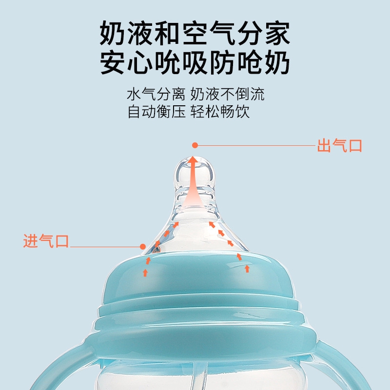CREATIVE Bình Sữa Bằng Nhựa Pp Dung Tích 220ml Có Tay Cầm Tiện Dụng