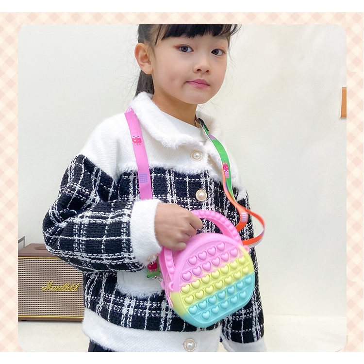 Túi đeo chéo cho bé gái,túi xách trò chơi popit siêu xinh