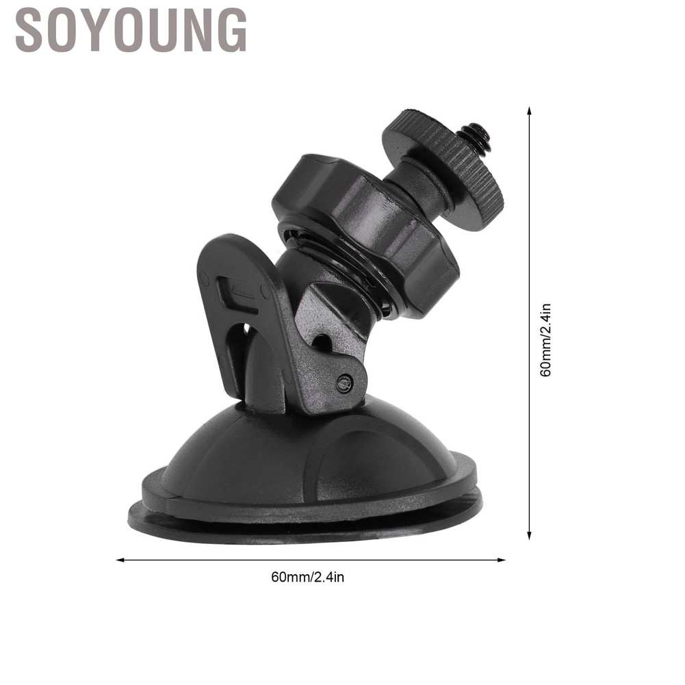 Giá đỡ máy ảnh có giác hút 1/4 inch màu đen gắn kính chắn gió xe hơi cho DV GPS | BigBuy360 - bigbuy360.vn