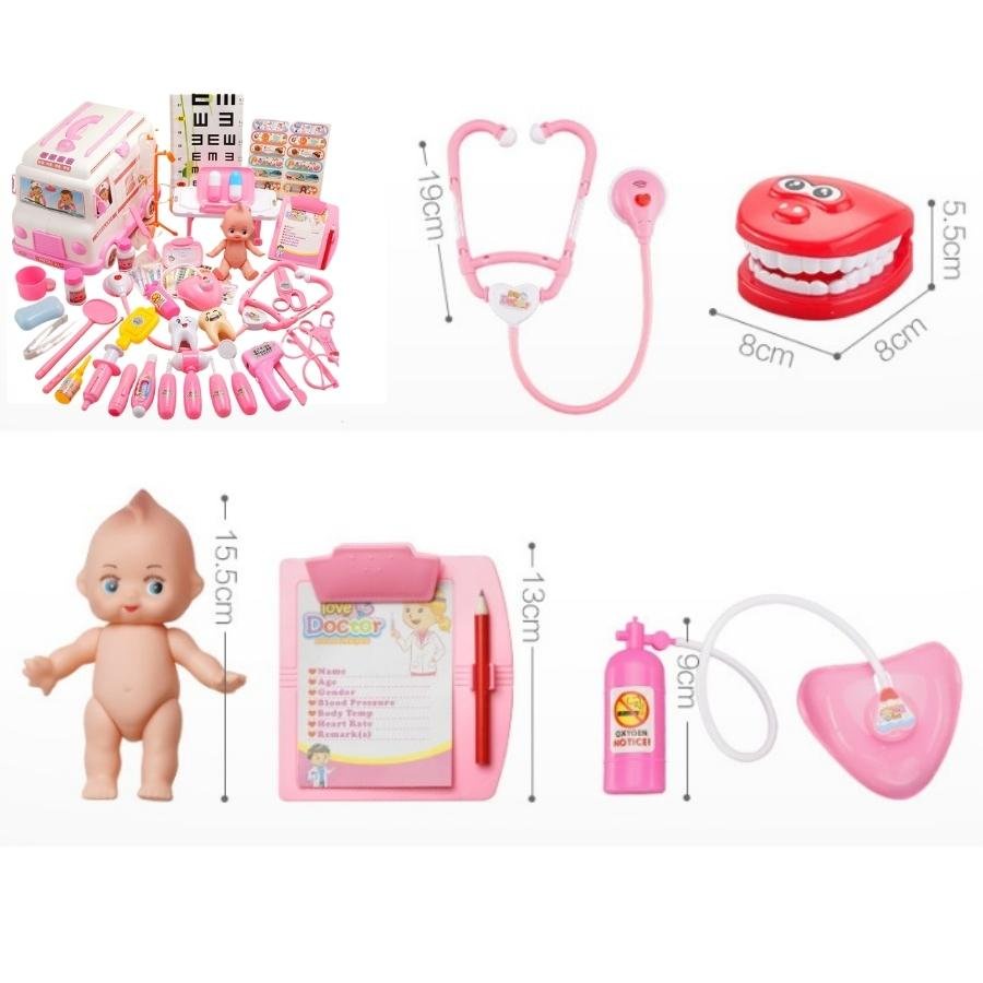 Đồ Chơi Bác Sĩ Y Tá Dụng Cụ Y Khoa Nha Khoa Có Búp Bê Mô Phỏng Chân Thật Giúp Bé Nhập Vai Trải Nghiệm Thật Tế