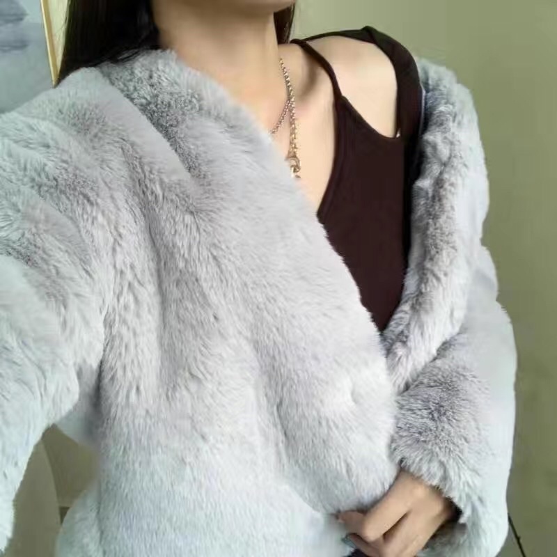 Áo khoác lông loại 1 phong cách Hàn Quốc