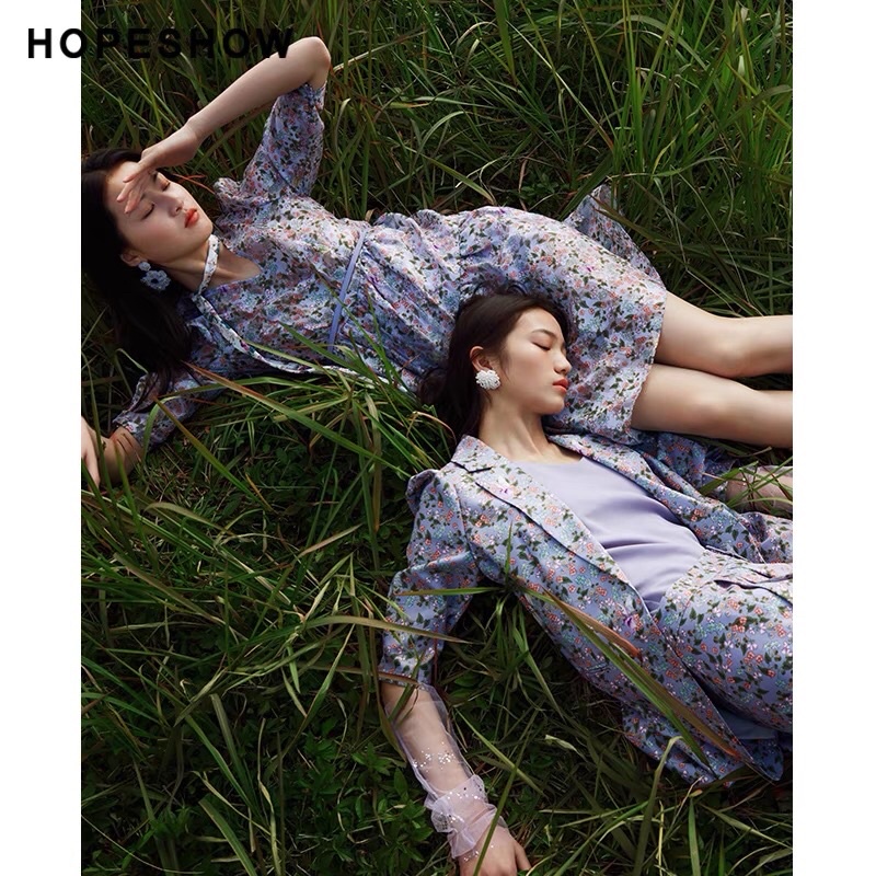 Đầm hoa tím Hopeshow