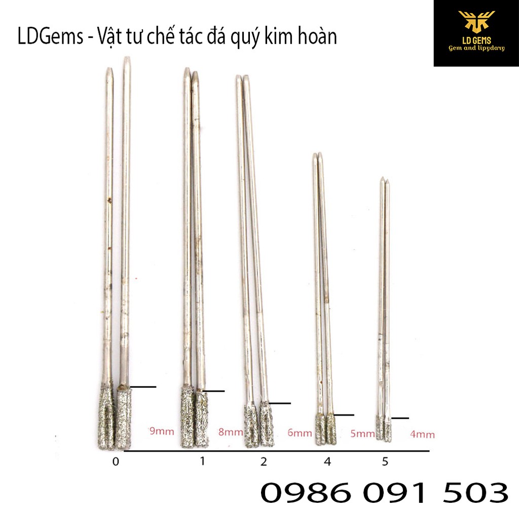 Mũi khoan bích ( MÃ B ) Cốt 2.35mm  chuyên dụng mài, chạm, khắc tượng ngọc, đá quý, đá thô, đá cảnh