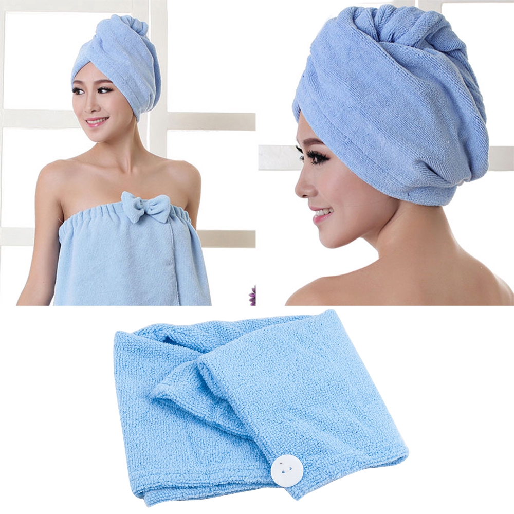 Khăn tắm quấn tóc bằng sợi nhỏ khô nhanh cho spa 4 màu tùy chọn