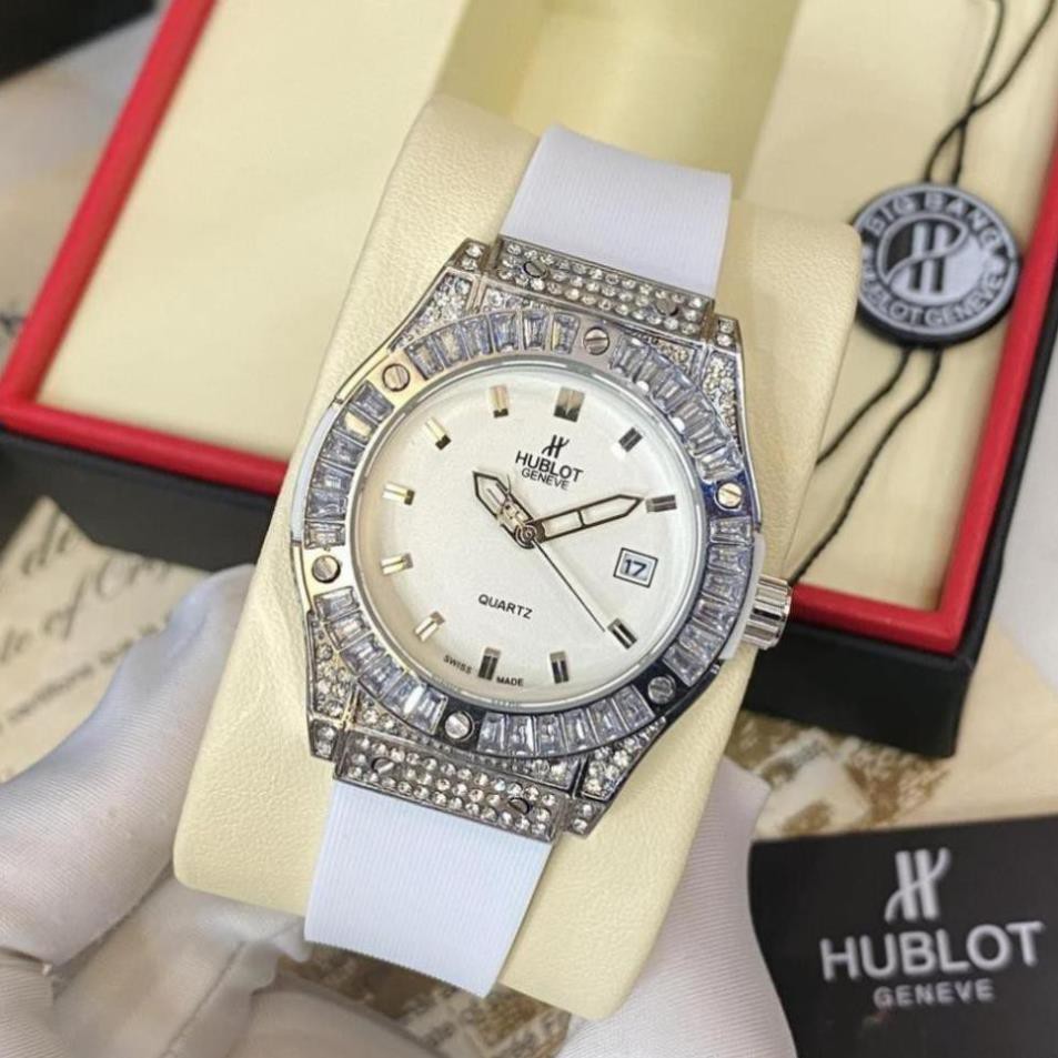 Đồng hồ nữ Hublot máy pin đính đá size 36mm có bảo hành DHN608 trangmoon