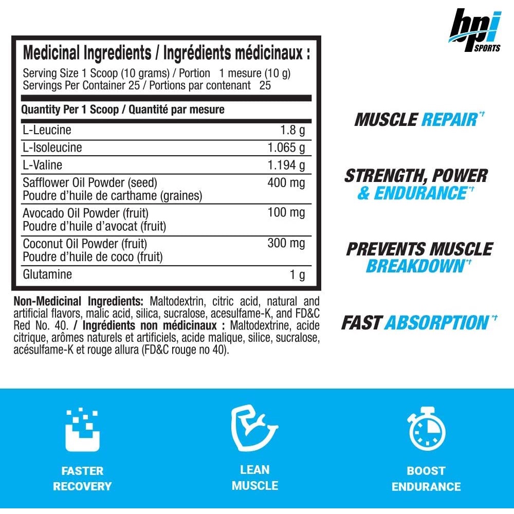 BEST AMINOS BPI Dinh Dưỡng Hổ Trơ Phục Hồi Chống Dị Hóa Cơ Bắp Cho Người Tập Thể Thao Bpi Sports Best Amino 25 Lần Dùng