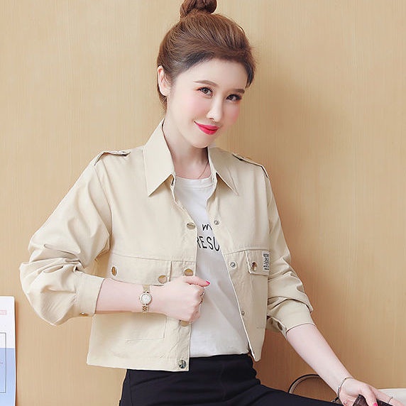 Áo khoác ngắn 2022 mùa thu thời trang nữ trẻ trung
