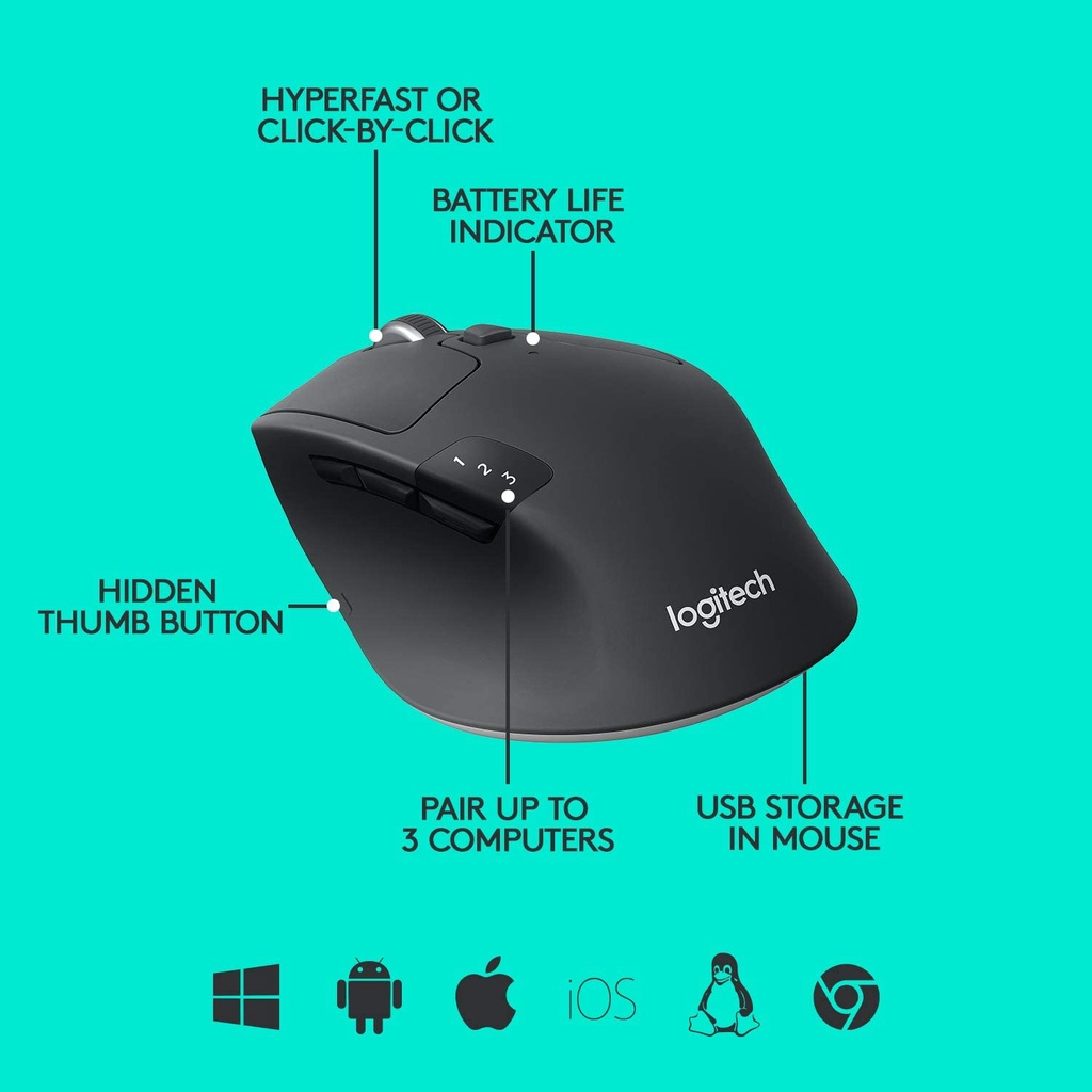 Chuột Không Dây Logitech M720 Triathlon - Hàng Chính Hãng