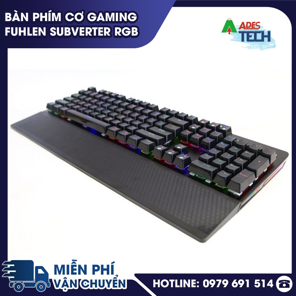 Bàn phím cơ gaming Fuhlen Subverter RGB - BẢO HÀNH 24 THÁNG - Bàn phím cơ quang học đèn LED RGB