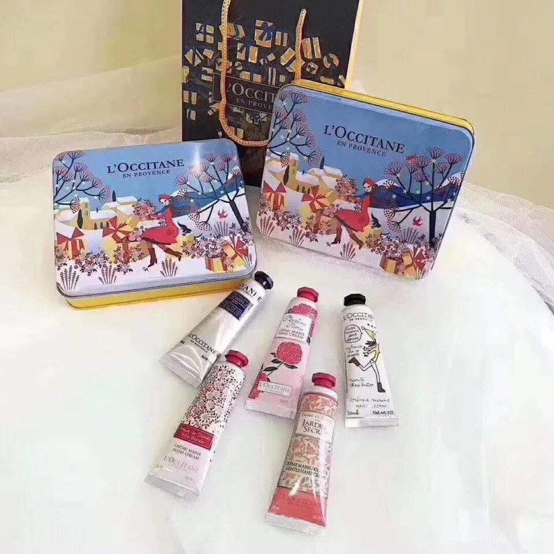 Set kem dưỡng da tay L'Occitane - hộp thiếc sang trọng- 5 tuýp mỗi tuýp 30ml thực sự là lựa chọn tốt nhất cho quà tặng