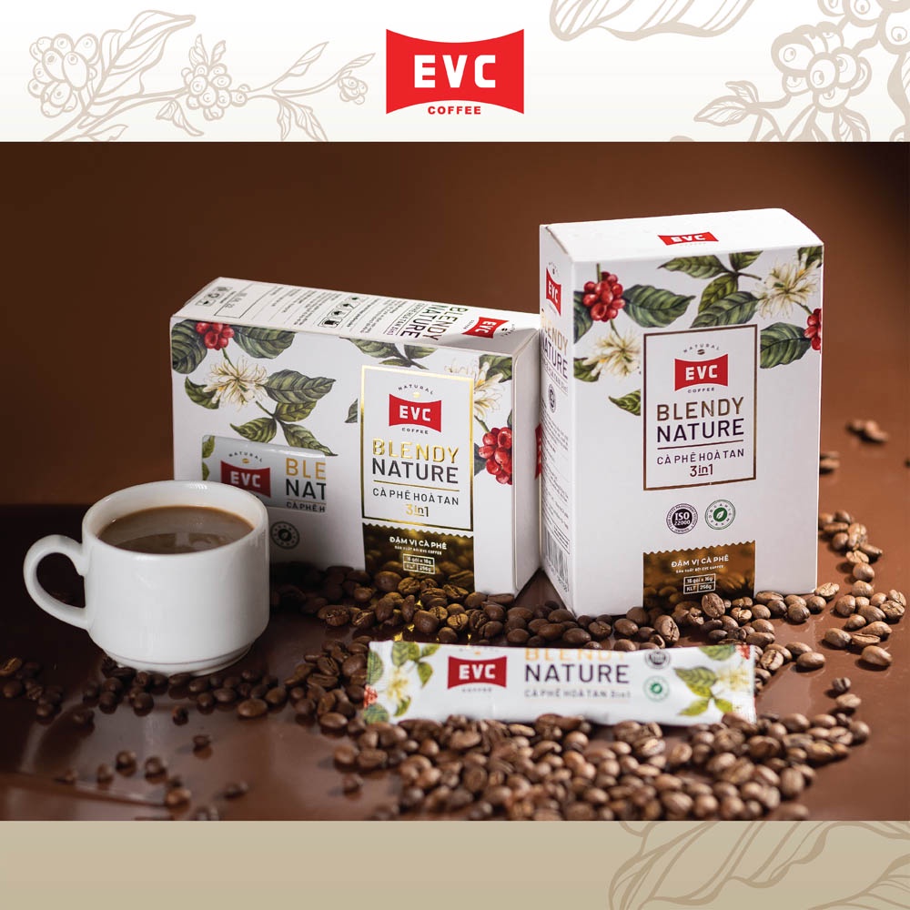 Cà phê hòa tan 3in1 - EVC Blendy Nature - Gấp đôi vị cà phê