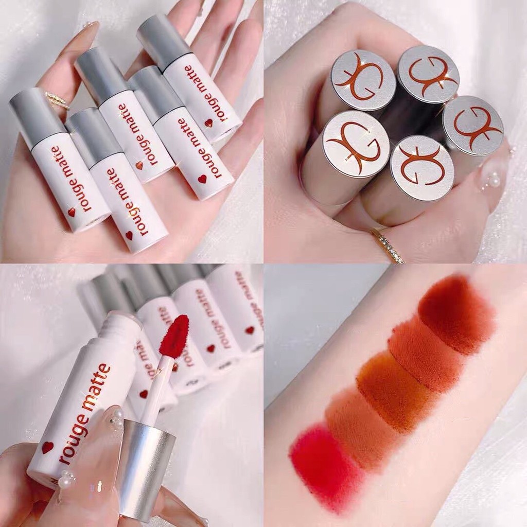 Son kem bùn GUICAMI mịn lì bám màu Rouge Matte Lip Mud GCMI16
