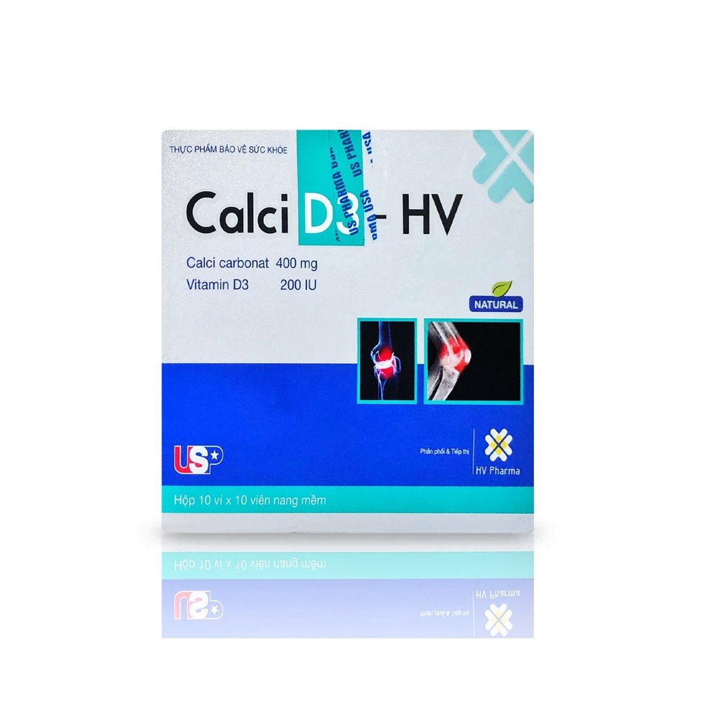 CALCI D3 HV- BỔ SUNG CANXI CHO CƠ THỂ 100 VIÊN