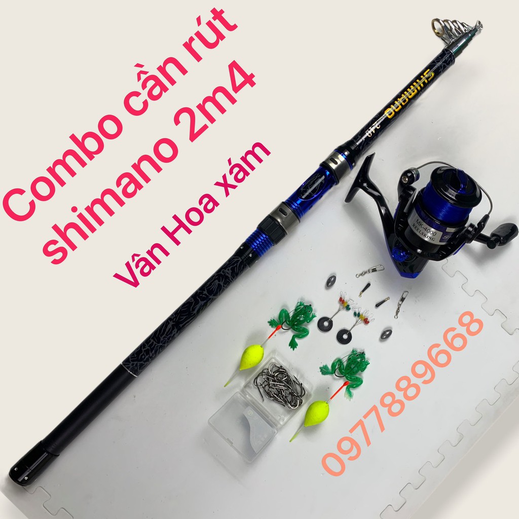 COMBO CẦN SHIMANO , MÁY SHMAGO VÀ PHỤ KIỆN NHƯ HÌNH