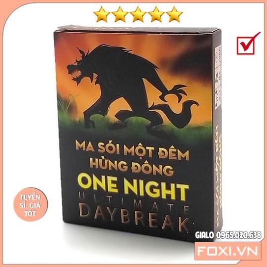 Combo Bài Ma Sói One Night+Day Break-Phiên bản Việt Hóa-Board Game Cao Cấp-Trò chơi trí tuệ