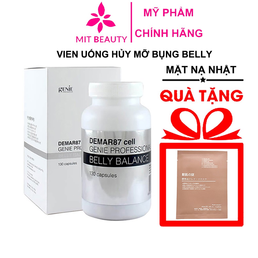 Viên uống hủy mỡ bụng Genie Demar87 Cell Professional Belly Balance Hàn Quốc Mit Beauty, viên hủy mỡ an toàn tan mỡ bụng