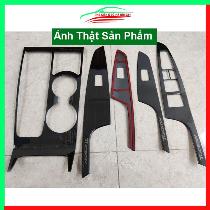Ốp nội thất cho xe ô tô Hyundai Tucson 2018-2019 vân Titan bảo vệ chống trầy xước và làm đẹp xe