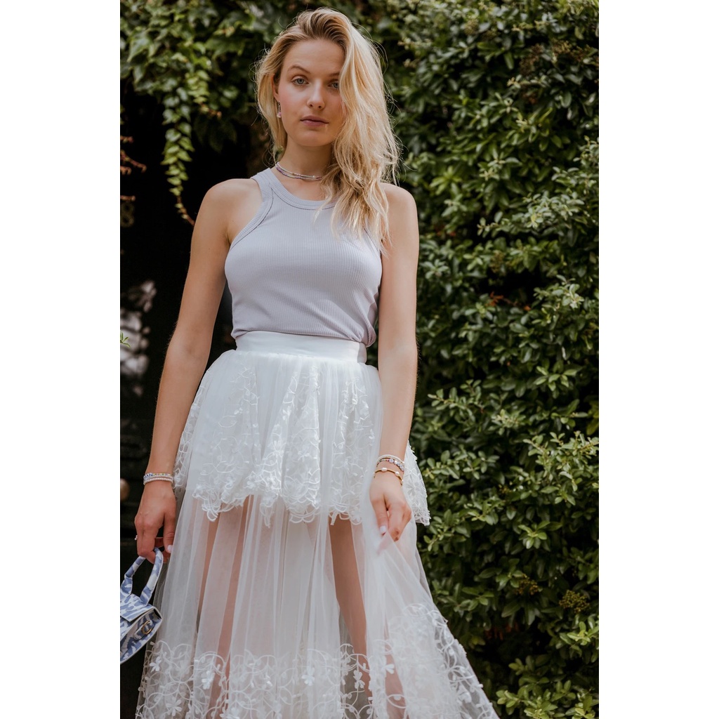 Áo thun Tanktop cổ tròn màu tím lilac - DEVONS STUDIO