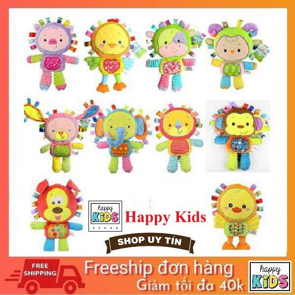 Đồ chơi chút chít/ Thú bông đa giác quan phát âm thanh Happy Monkey