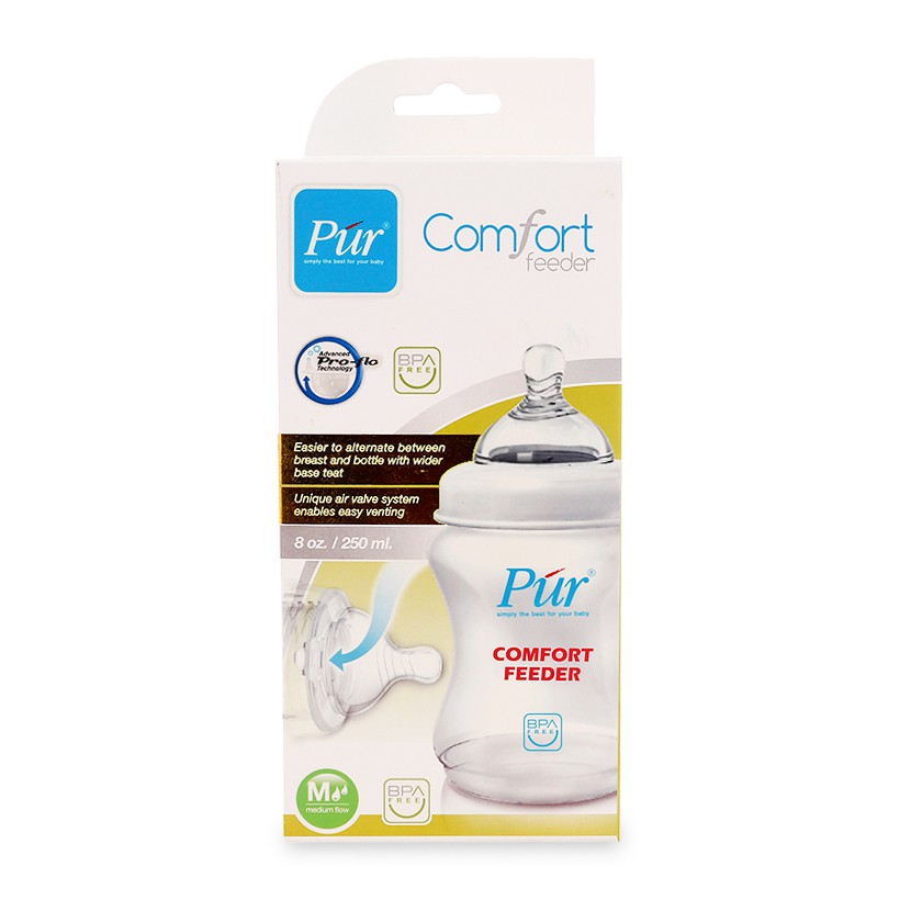 Bình Miệng Rộng Pur Comfort Feeder PUR1302 (250ml)