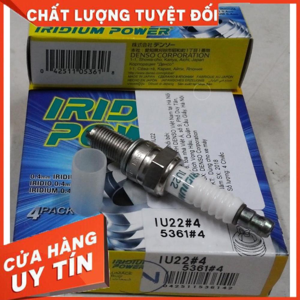 [ GIÁ ƯU ĐÃI ] Chính hãng 100% - Bugi DENSO Iridium Power IU22 , IU24 , IU27 chân dài dành cho xe máy