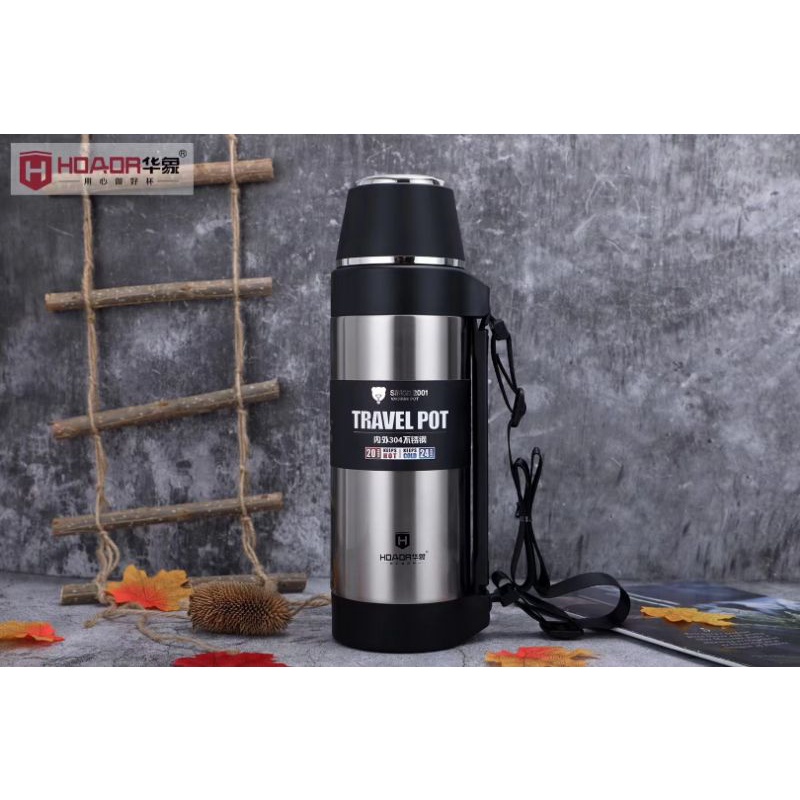 (Tặng dây đeo)Bình giữ nhiệt inox 304 KD-948 dung tích 1500ml giữ nhiệt trên 24 giờ