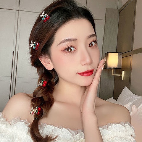 Kẹp Tóc Hình Quả Cherry Dễ Thương Phong Cách Hàn Quốc 2022 Cho Nữ