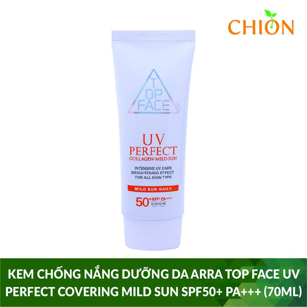 Kem Chống Nắng Dưỡng Da Arra Top Face UV Perfect Covering Mild Sun SPF50+ PA+++ (70ml) - Hàn Quốc Chính Hãng