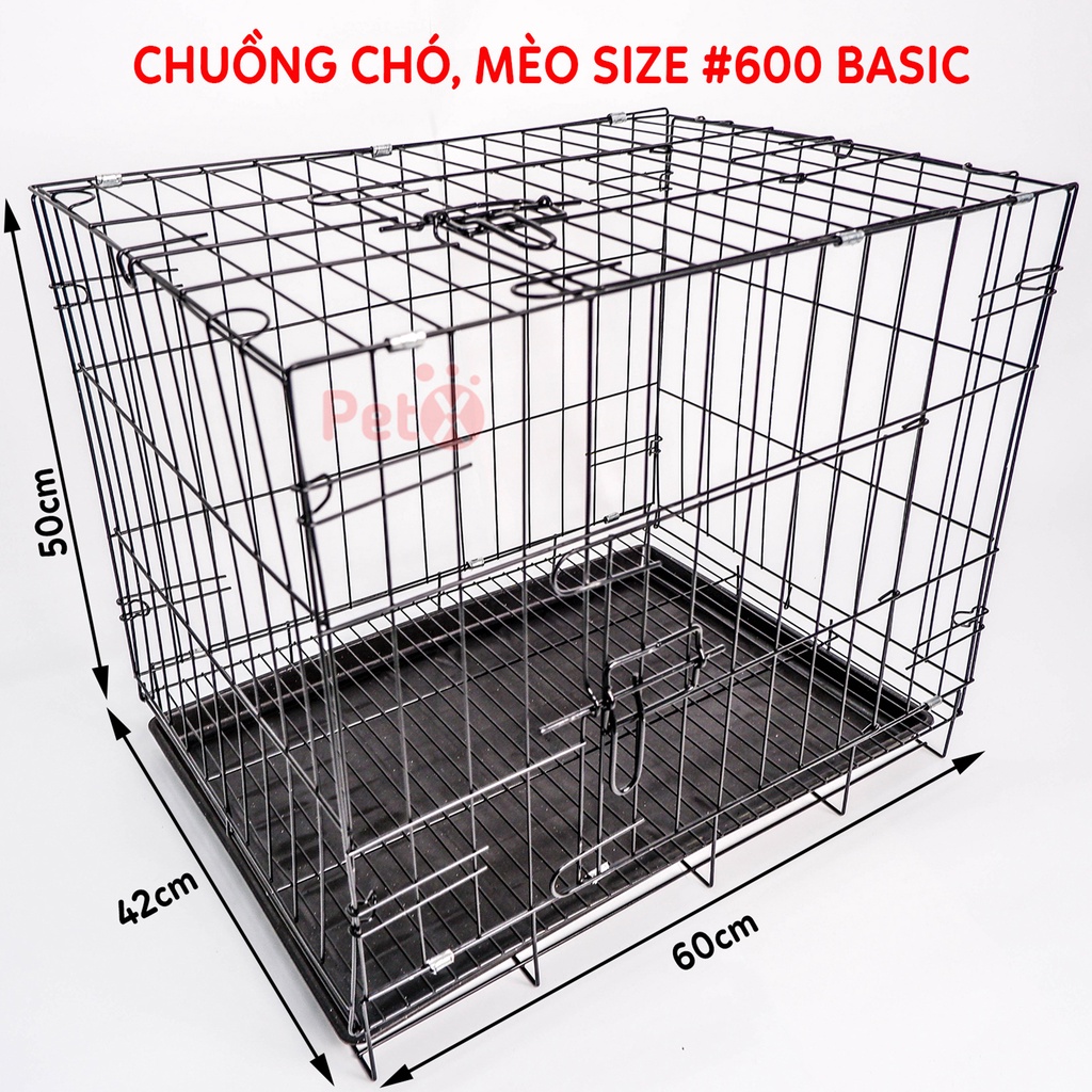 Chuồng chó mèo gấp gọn sơn tĩnh điện giá rẻ #600