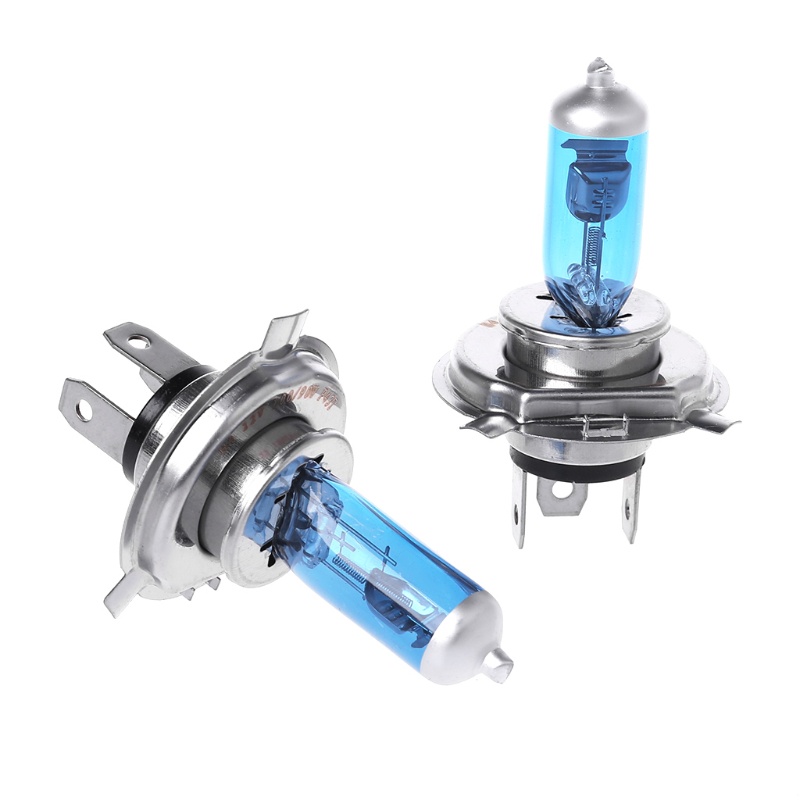 Set 2 Bóng Đèn Halogen H4 100W 12V 6000K Ánh Sáng Trắng Dành Cho Ô Tô