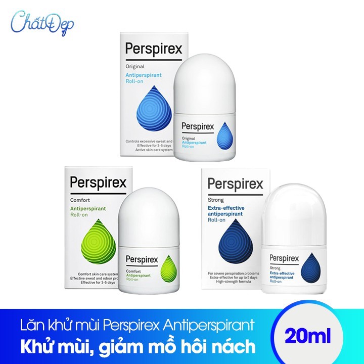 [Mã COS2704 giảm 8% đơn 250K] Lăn khử mùi Perspirex Antiperspirant Roll-On 20ml