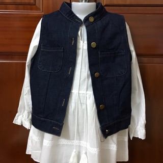 Set rời áo váy và gile bò cho bé gái