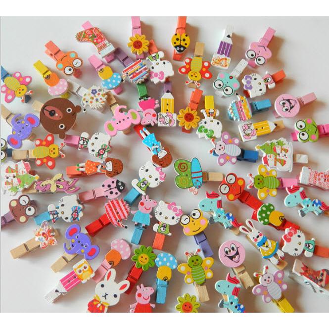 Kẹp gỗ hình 10 cái