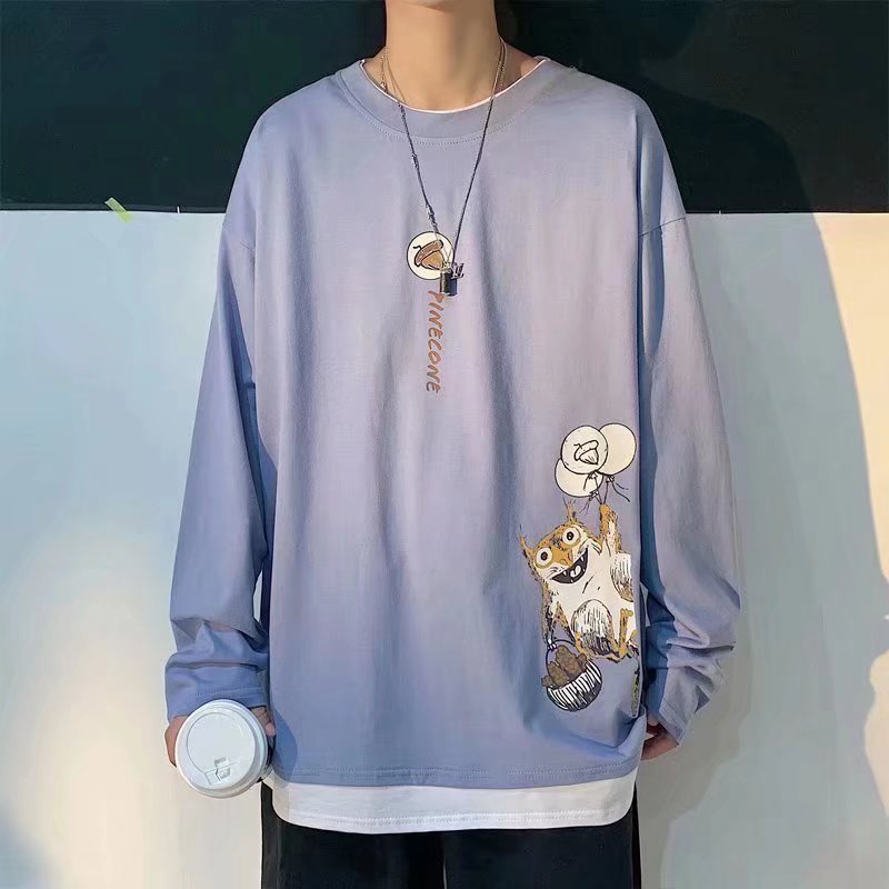 Áo Thun Nam Tay Dài Unisex Form Rộng - PEK Vwill - Chất Cotton Mềm Mát - Oversize &lt; 100kg - Tay Áo Rộng Thoải Mái