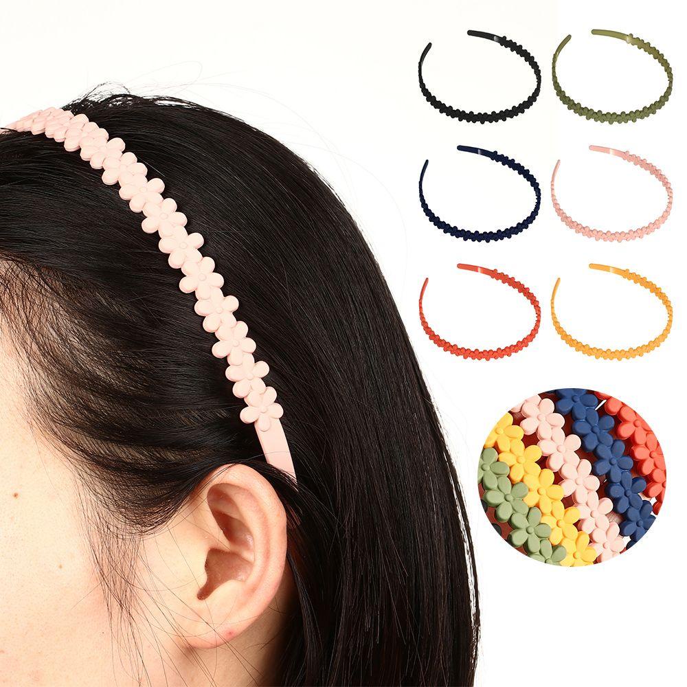 SUMU Toàn Bộ Băng Đô Cài Tóc Màu Trơn Họa Tiết Hoa Xinh Xắn