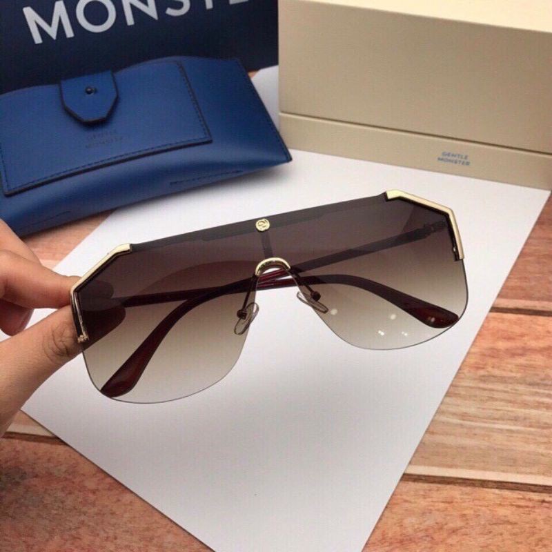 Kính Nam Nữ Fom Vuông Bầu Vintage Màu Tràn Viền