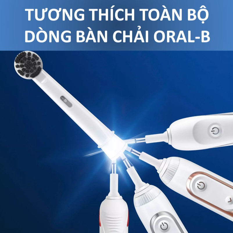 Đầu Bàn Chải Điện Oral-B Braun Charcoal Carbon Than Hoạt Tính - Tinh Chất Than Đen, Làm Trắng Răng Tự Nhiên