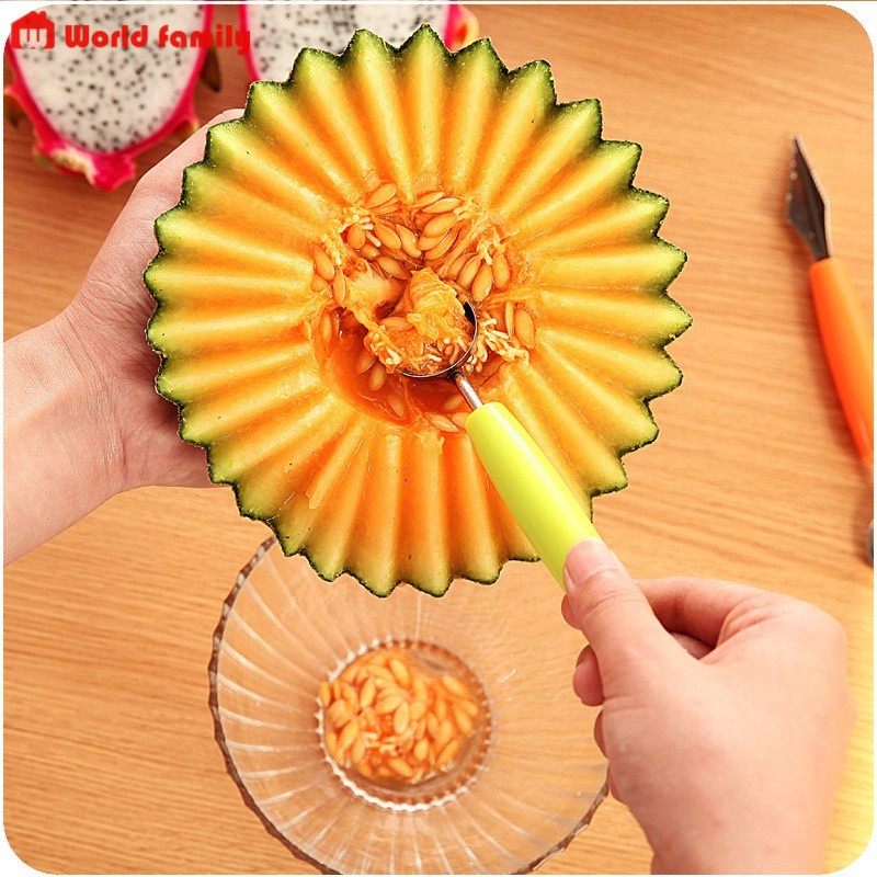 Dao thìa tích hợp cắt tỉa trái cây đa năng (nhiều màu)