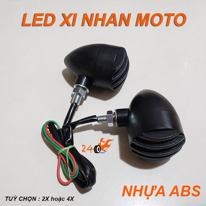 XI NHAN CHO XE MOTO SỌC NHỰA ĐEN ABS