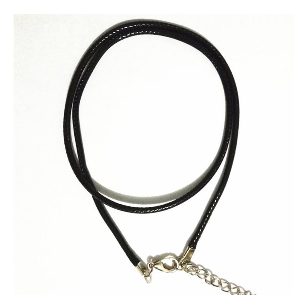 Vòng cổ da PU màu đen thiết kế đơn giản độc đáo