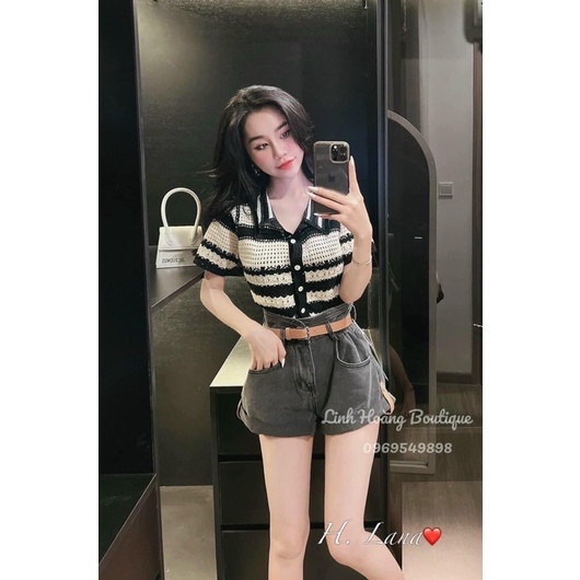 ÁO LEN MONGTOGHI KẺ REN 1 MÀU