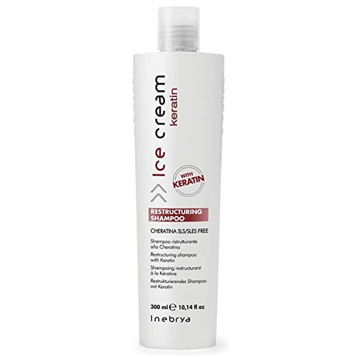 Dầu gội Inebrya Ice Cream Keratin Reconstruct chăm sóc tóc hư tổn 1000ml