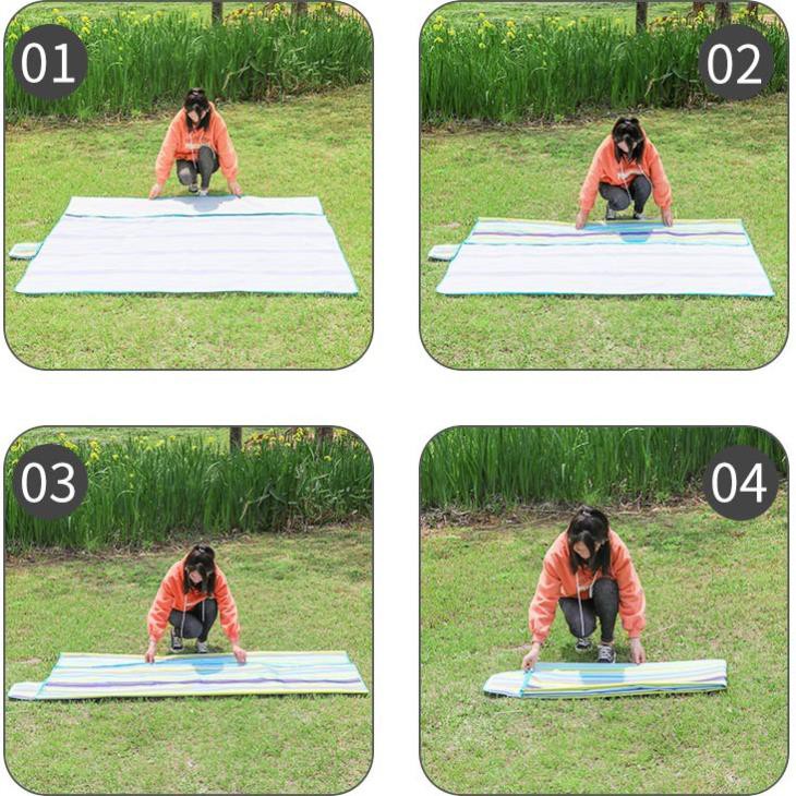 THẢM DÃ NGOẠI,  THẢM DU LỊCH, THẢM PICNIC CAO CẤP - Chống thấm nước, họa tiết caro, gấp gọn tiện lợi - 2 kích thước | BigBuy360 - bigbuy360.vn