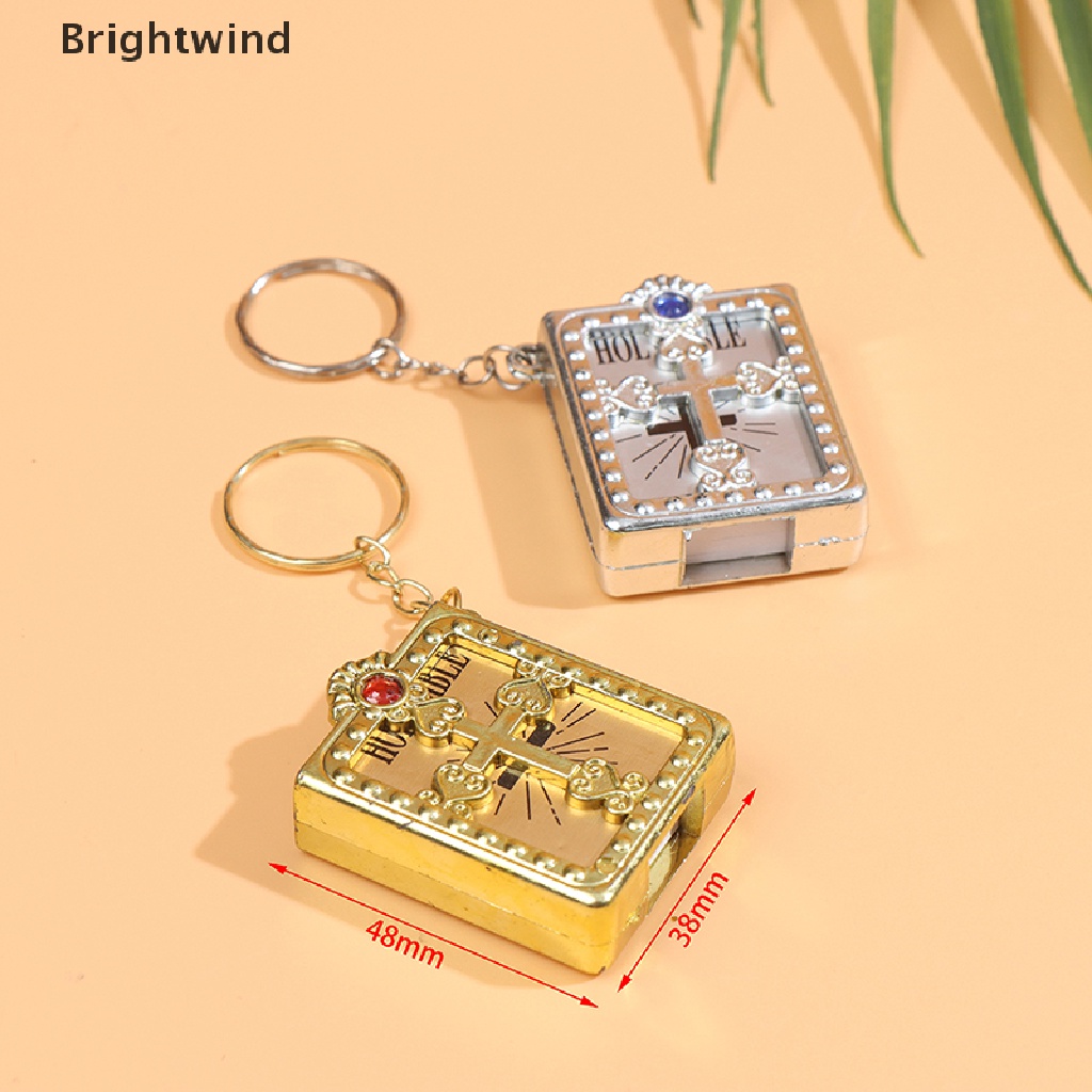 [Brightwind] Mini HOLY Bible Keychain Religious Christian Jesus Cross Keychain Prayer Gift Hot Sell