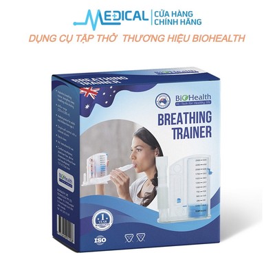 Dụng cụ tập thở BIOHEALTH VIS 01 giúp bệnh nhân luyện tập thở sâu để không khí vào sâu trong phổi - MEDICAL