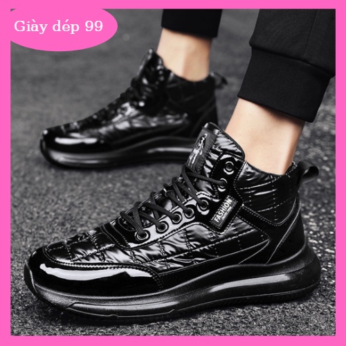 Giày nam cao cổ thể thao sneaker tăng chiều cao độn đế 4-5 cm màu đen năng động, cá tính, mẫu hot trend năm 2021